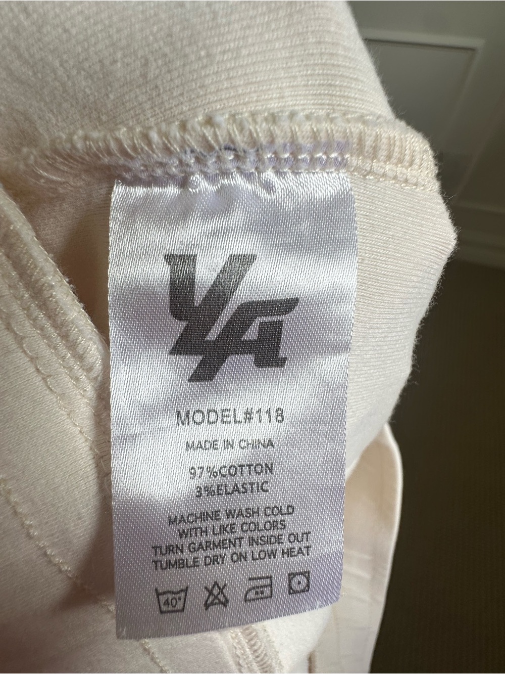 Men's Cream Drawstring Cotton Sweats Shorts - Picture 4 of 4